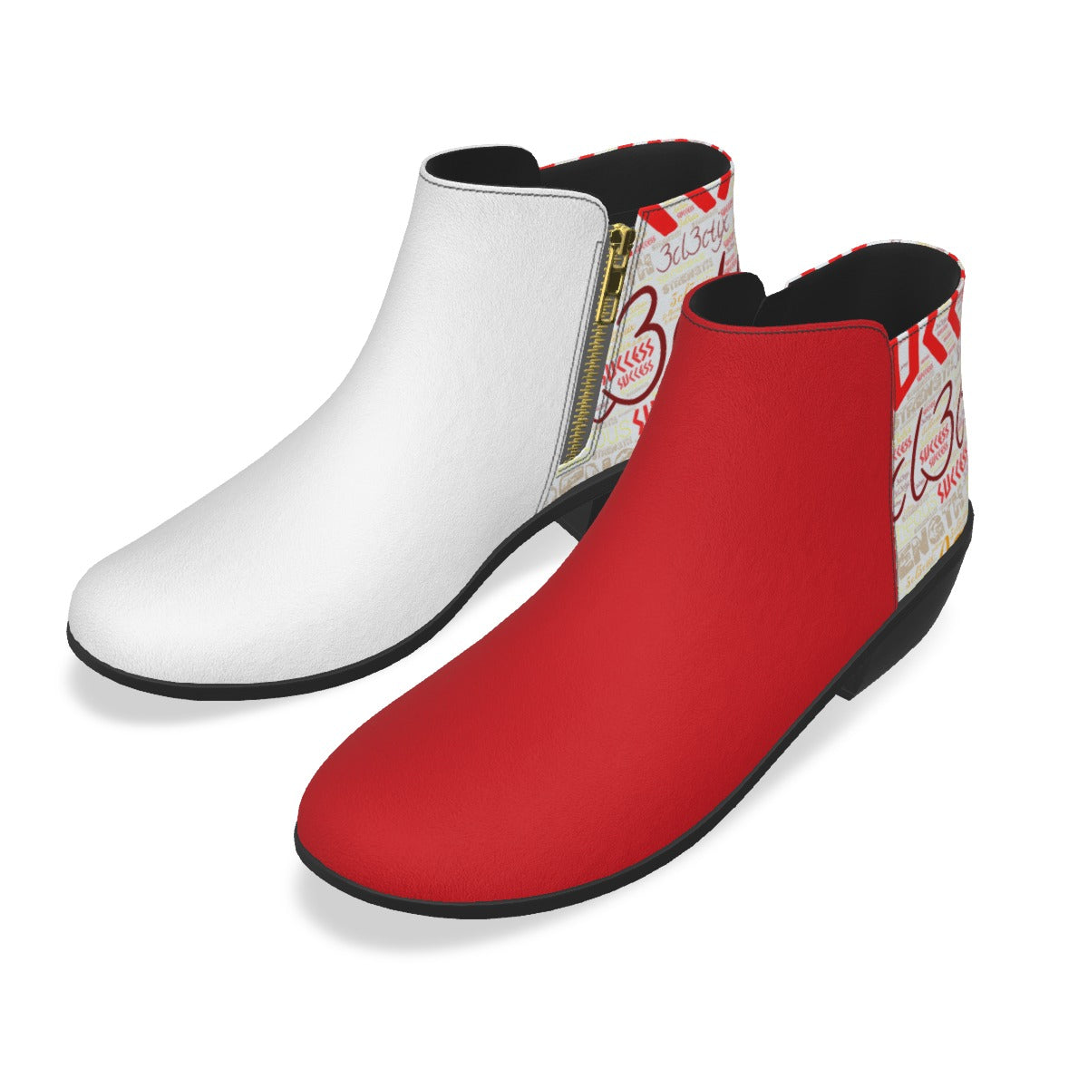 Mix Match Red Branded Women's Boots