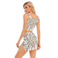 Psycho Print Camisole And Hip Skirt Suit
