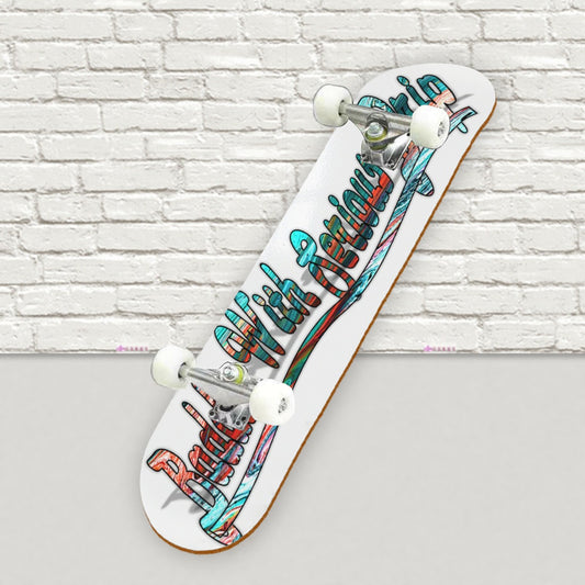 Graphic Baddie Skateboard sticker | Back