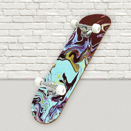 CDEJ Turquoise Marble Skateboard sticker | Back