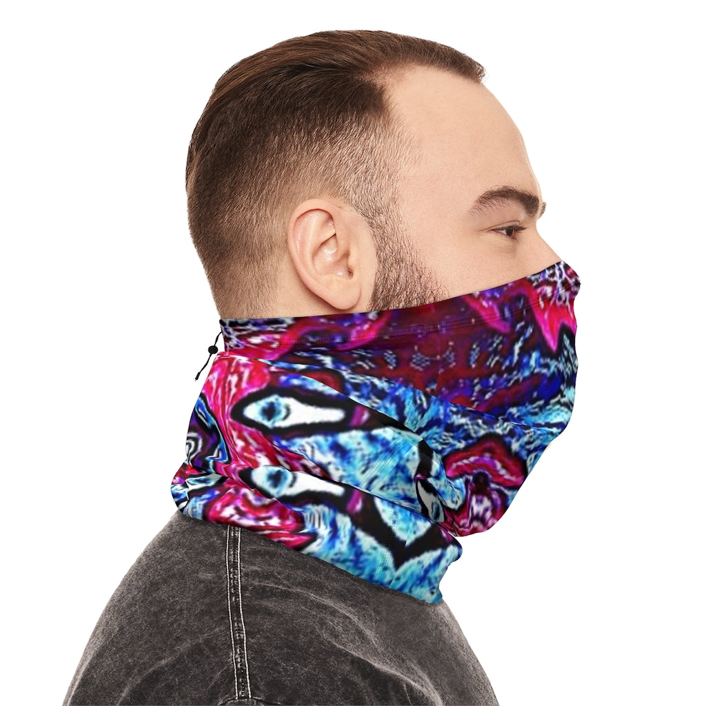 Multi-Colored Winter Neck Gaiter With Drawstring