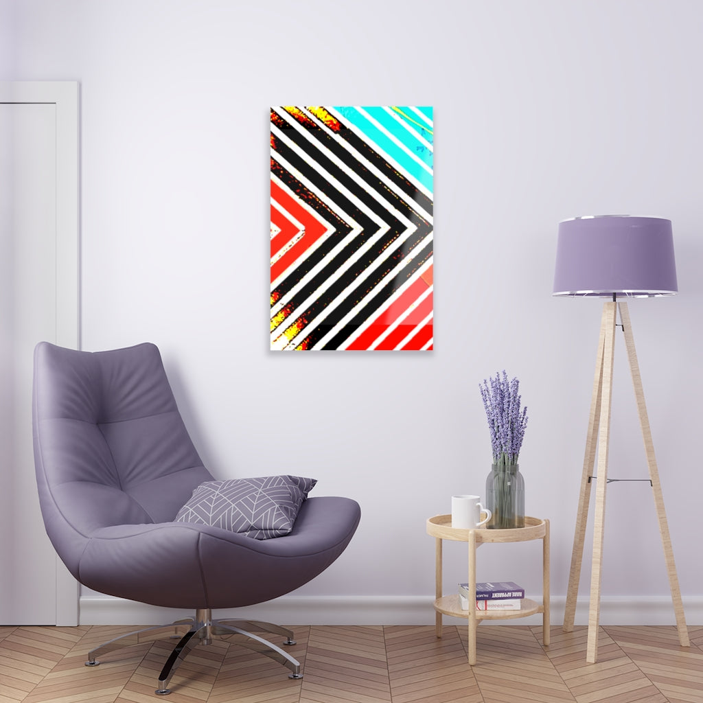 Abstract Stripped Acrylic Prints