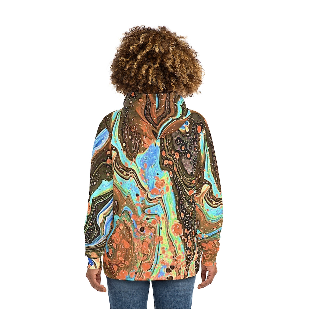 CDEJ Brown  Marble AOP Fashion Hoodie