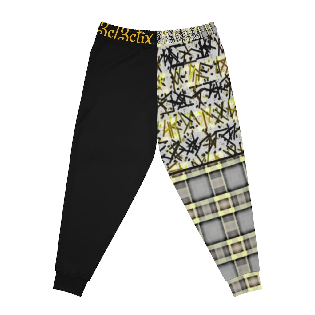 Branded Patchwork Plad Athletic Joggers (AOP)