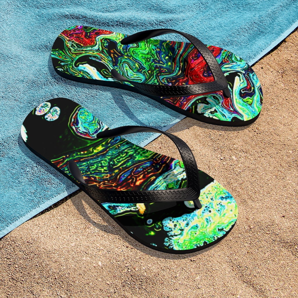 CDEJ Green Unisex Flip-Flops