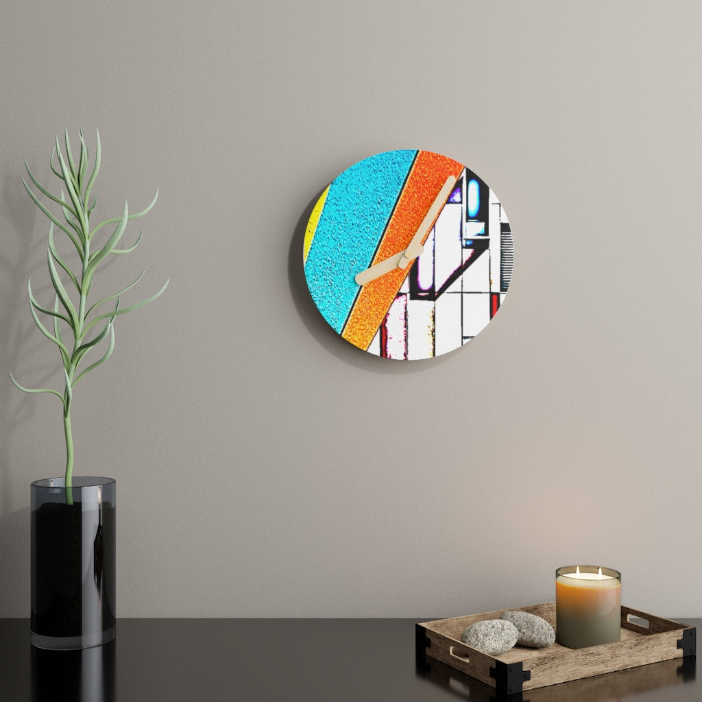 Abstract Wooden Wall Clock