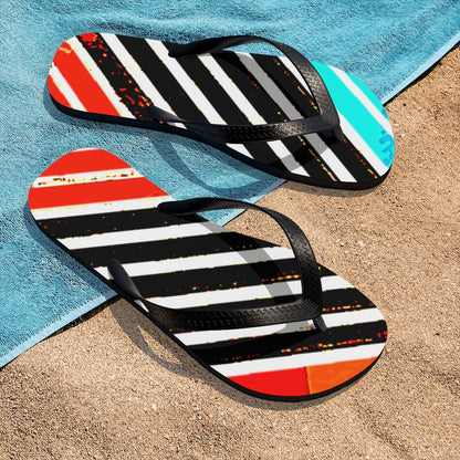 Special Stripped Unisex Flip-Flops