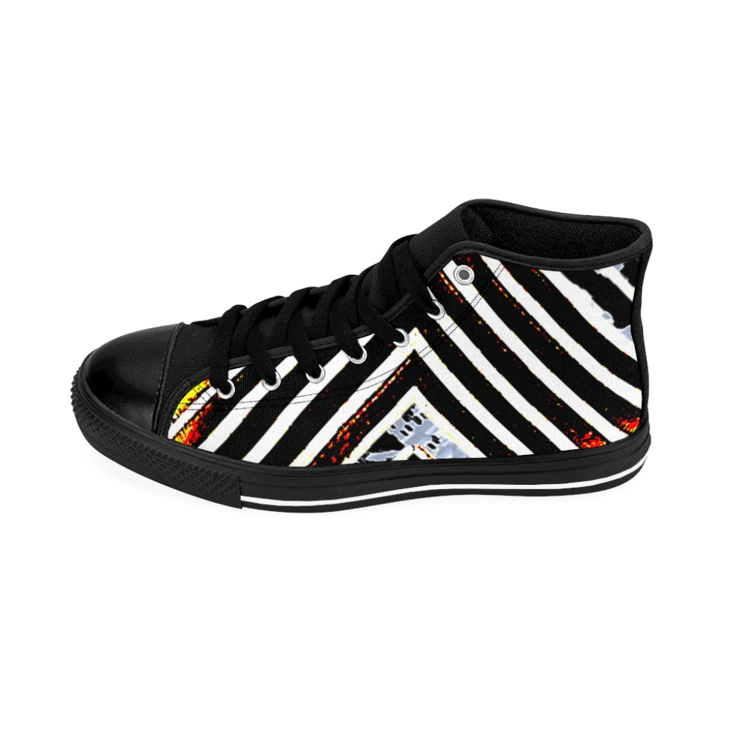 Stripped Men's High-top Sneakers