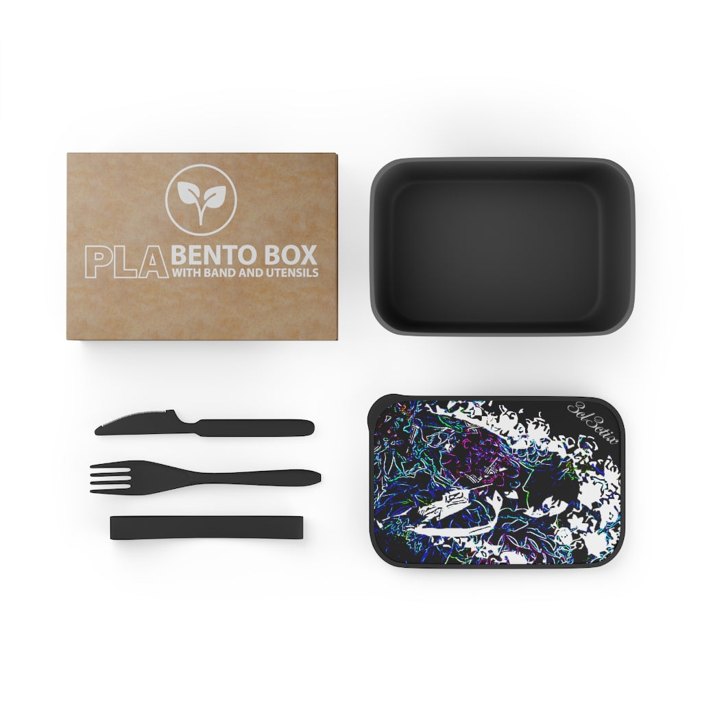 3cl3ctix Graphic Design PLA Bento Box with Band and Utensils