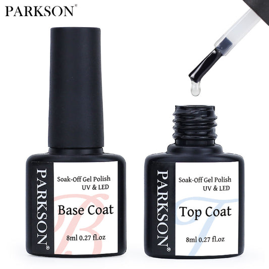 Parkson No Wipe Top Coat Base Coat Nail Gel polish