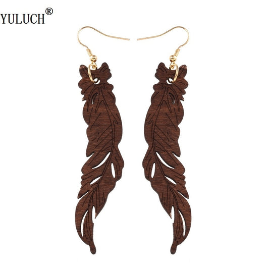 YULUCH Natural Wooden Earrings