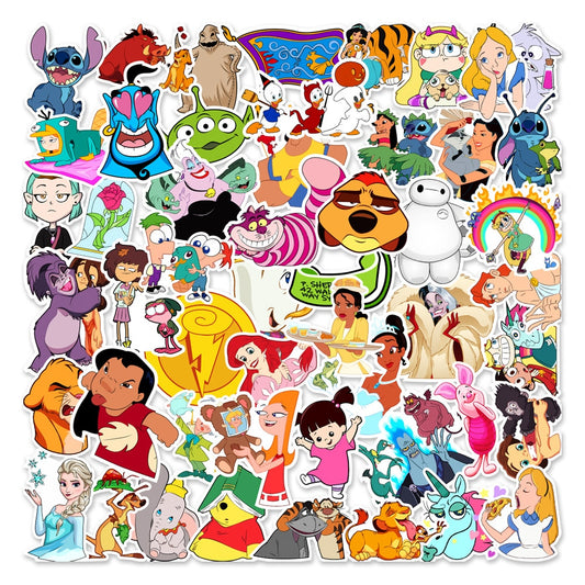 10/30/50pcs Disney Mix Cartoon  Skateboard Stickers