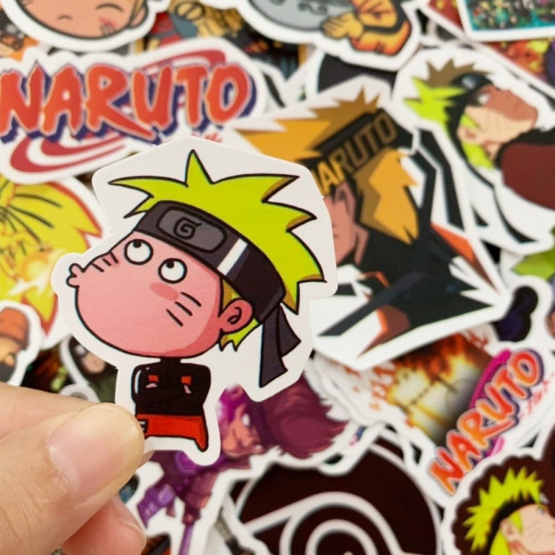50 Pcs Not Repeating Naruto Skateboard Stickers