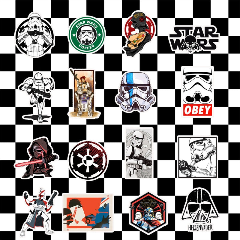 10/50PCS/Pack Cool Disney Star Wars Skateboard Stickers
