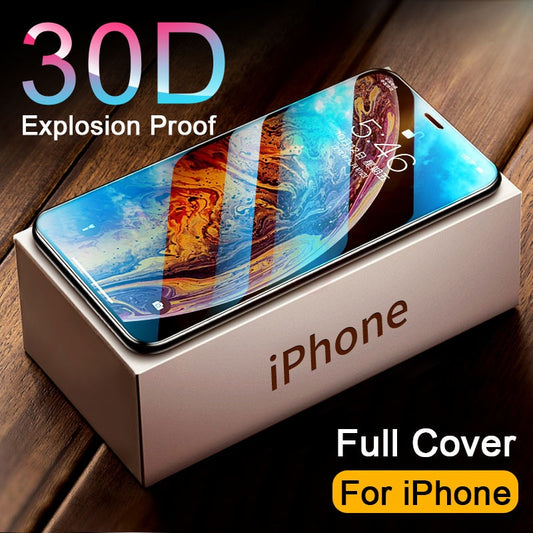 GVU 30D Full Cover Tempered Glass on For iphone