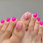 YADORNOS 24pcs Purple False Toe Nails