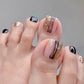 YADORNOS 24pcs Purple False Toe Nails