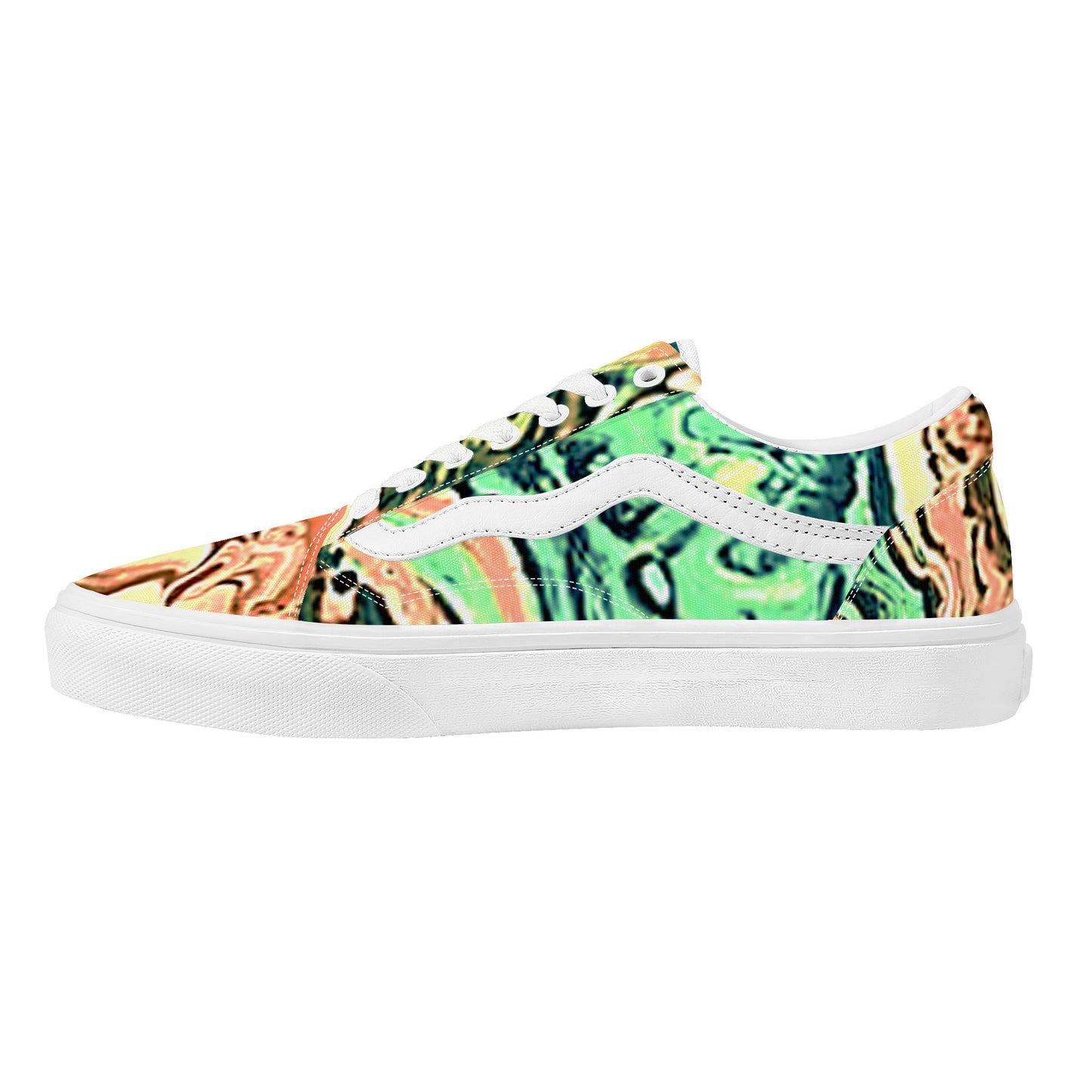 CDEJ Green Marble Low Top Flat Sneaker