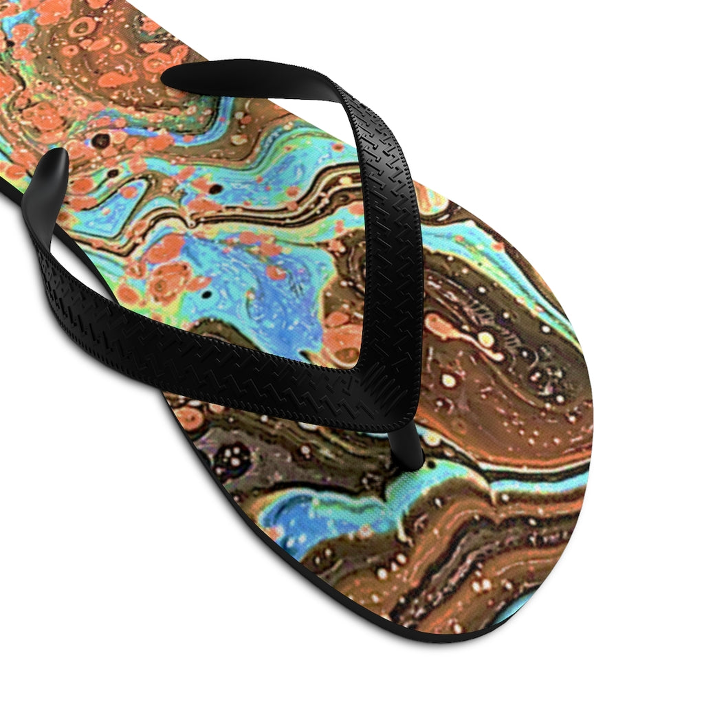 CDEJ Brown Unisex Flip-Flops