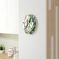 Painted Money Wooden Wall Clock