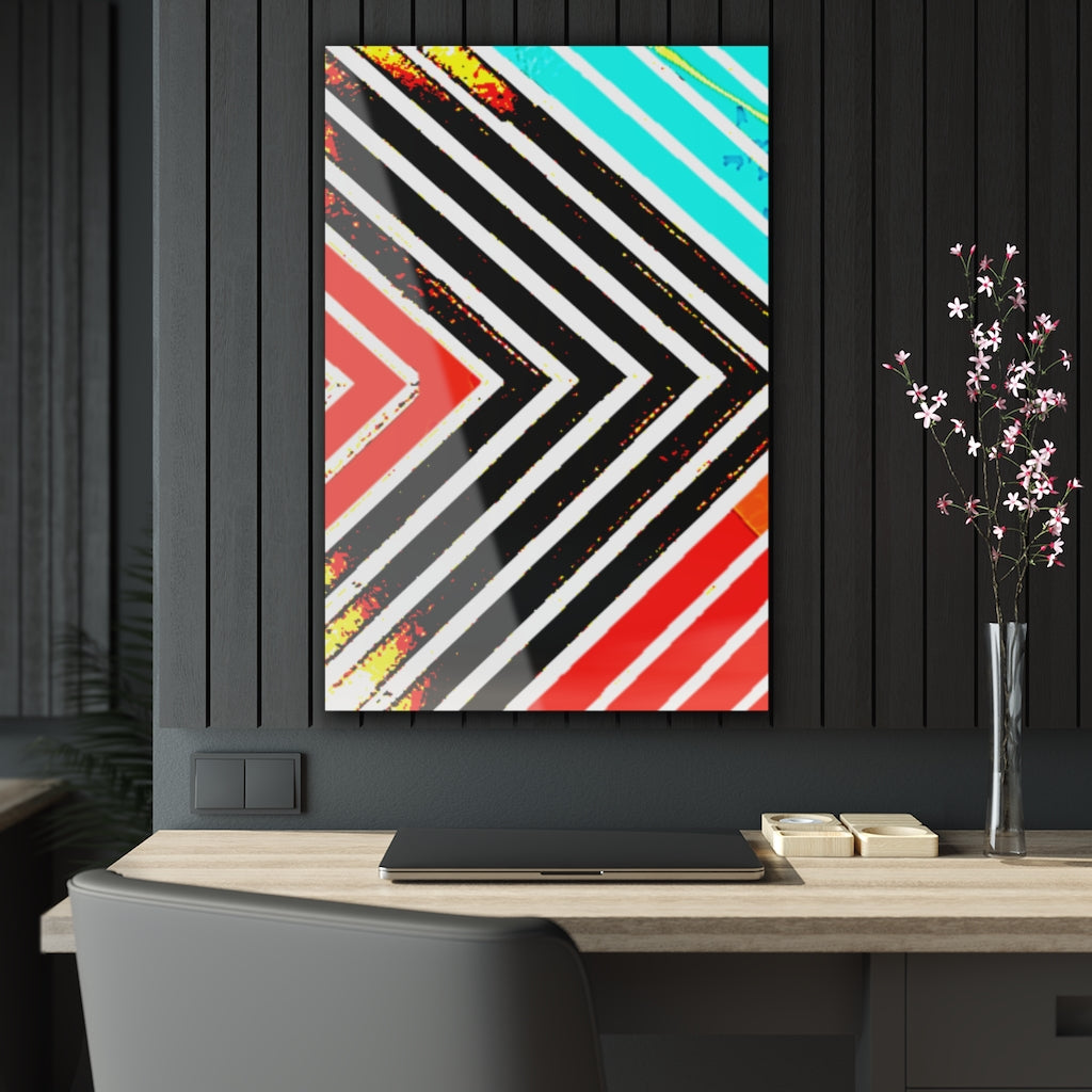 Abstract Stripped Acrylic Prints