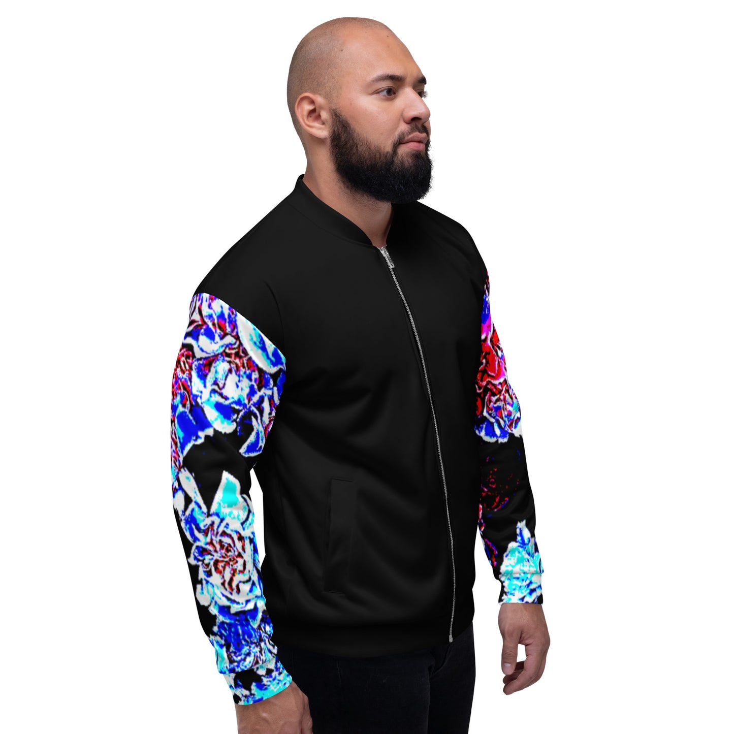 Dark Floral Unisex Bomber Jacket