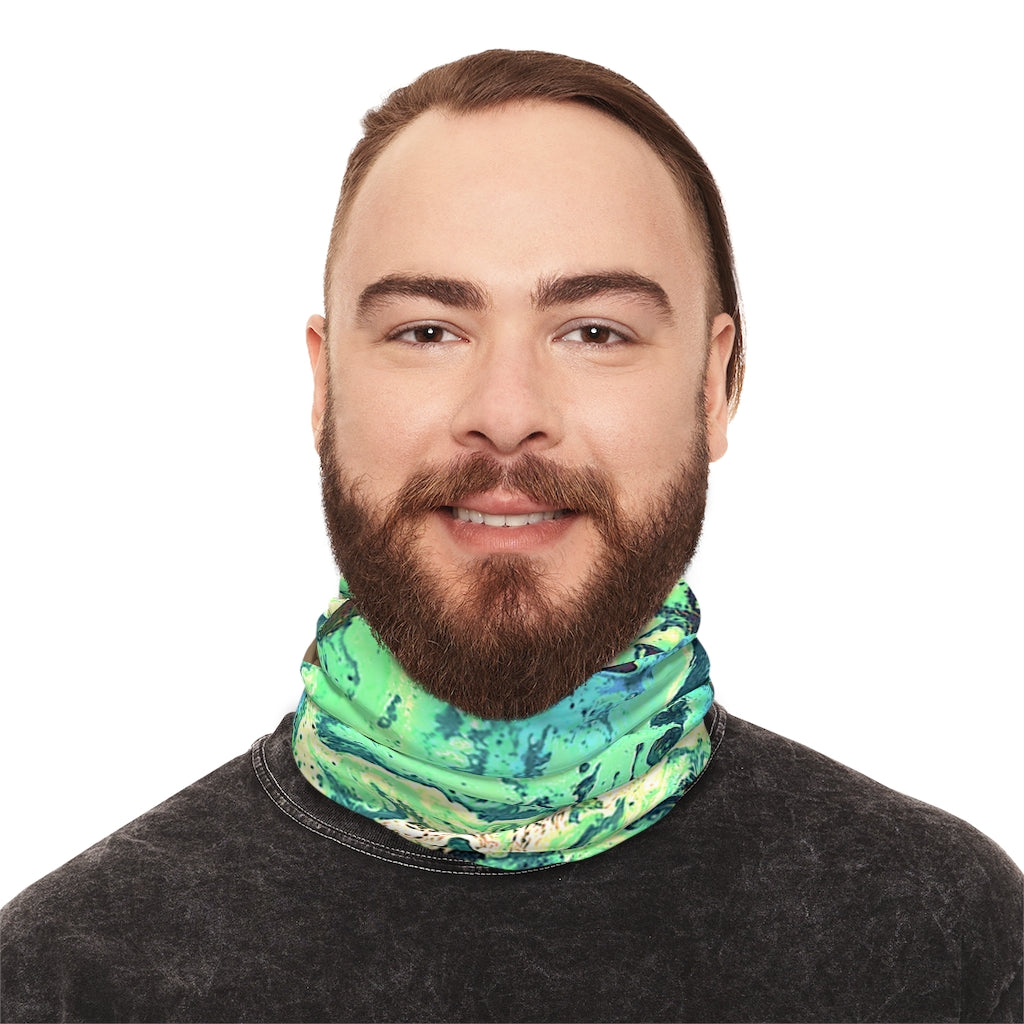 CDEJ Green Marble Lightweight Neck Gaiter