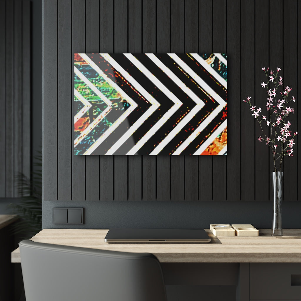 Multi-Colored Striped Acrylic Prints