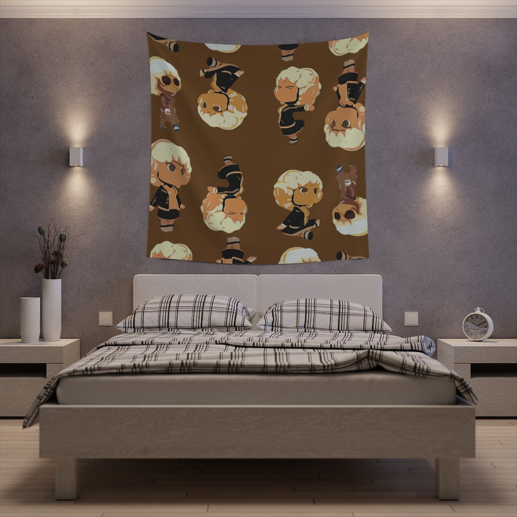 Brown Printed Wall Tapestry