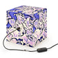 CDEJ Purple Marble Light Cube Lamp