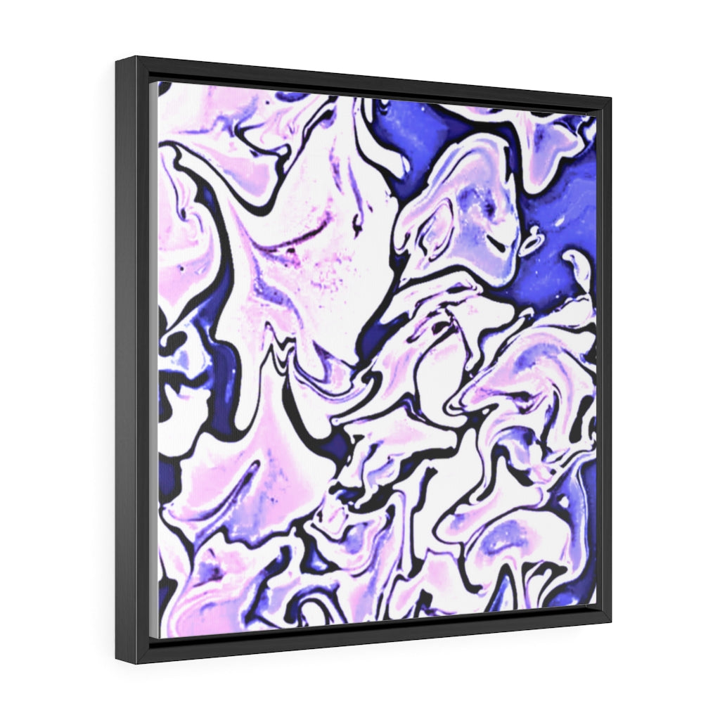 CDEJ Purple Marble Gallery Canvas Wraps, Square Frame