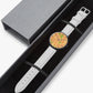 163. Hot Selling Ultra-Thin Leather Strap Quartz Watch (Black With Indicators)