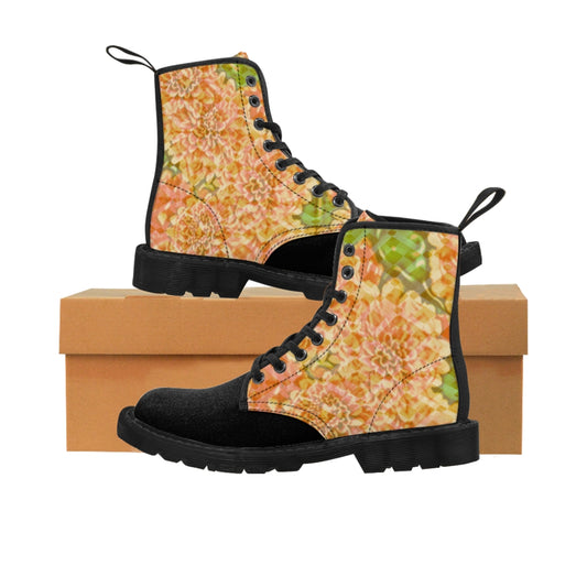 Branded Faded Floral Women's Canvas Boots