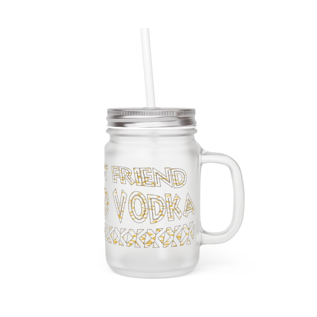 Graphic Vodka Mason Jar