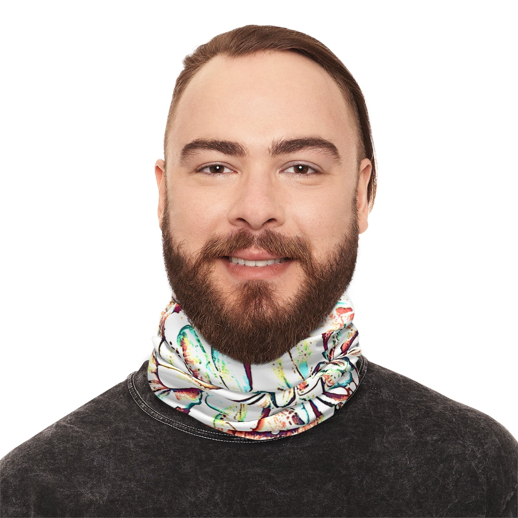 Psycho Print Winter Neck Gaiter With Drawstring