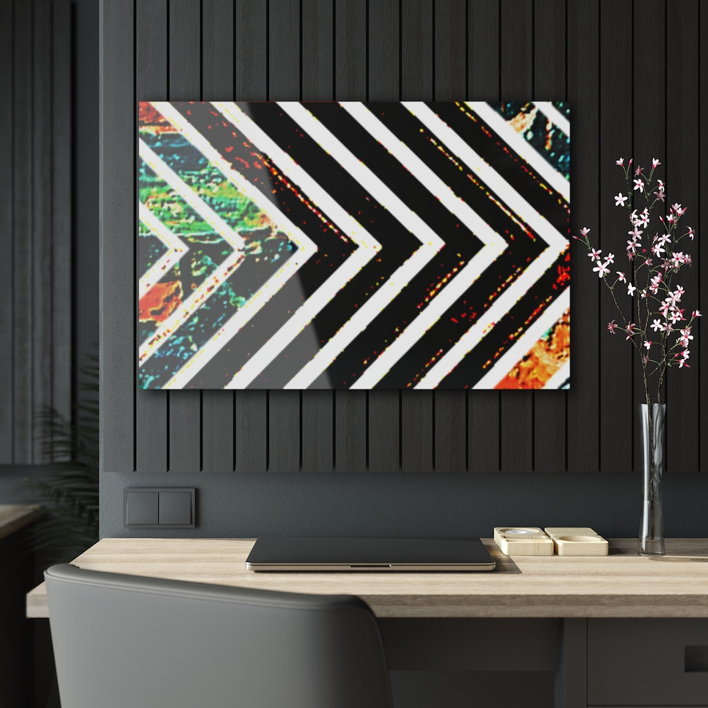 Multi-Colored Striped Acrylic Prints