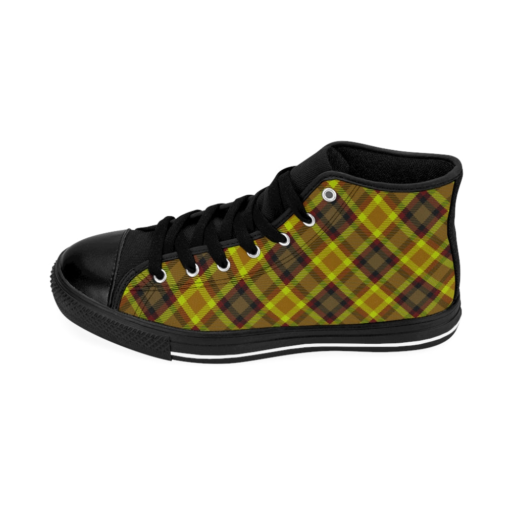 Branded Plad Women's High-top Sneakers