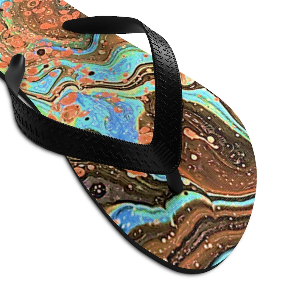 CDEJ Brown Unisex Flip-Flops