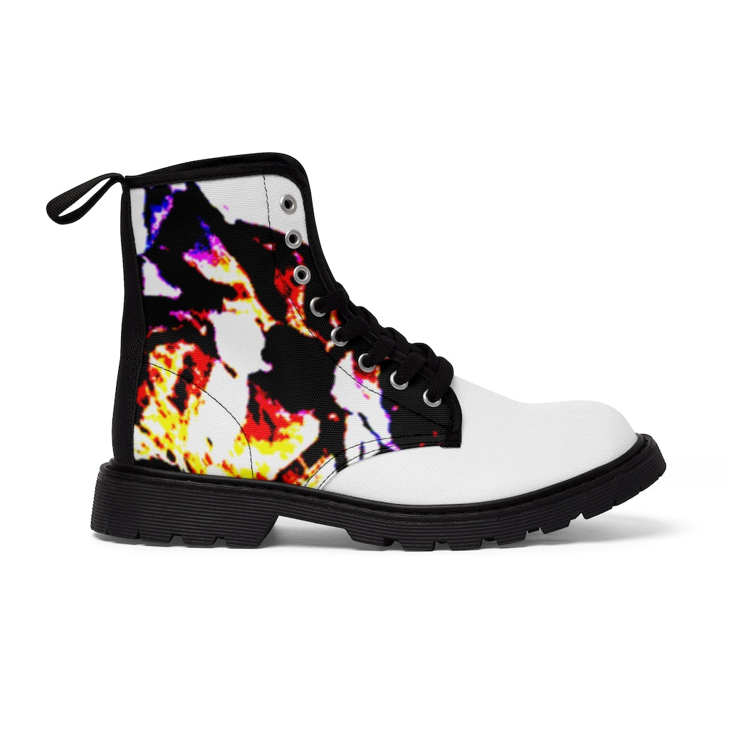 Floral Women's Canvas Boots