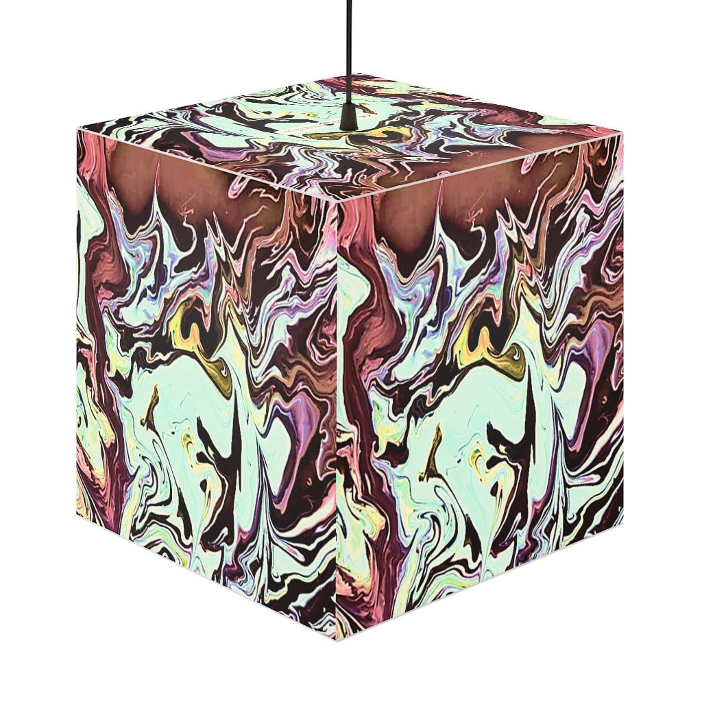 CDEJ Turquoise Marble Light Cube Lamp