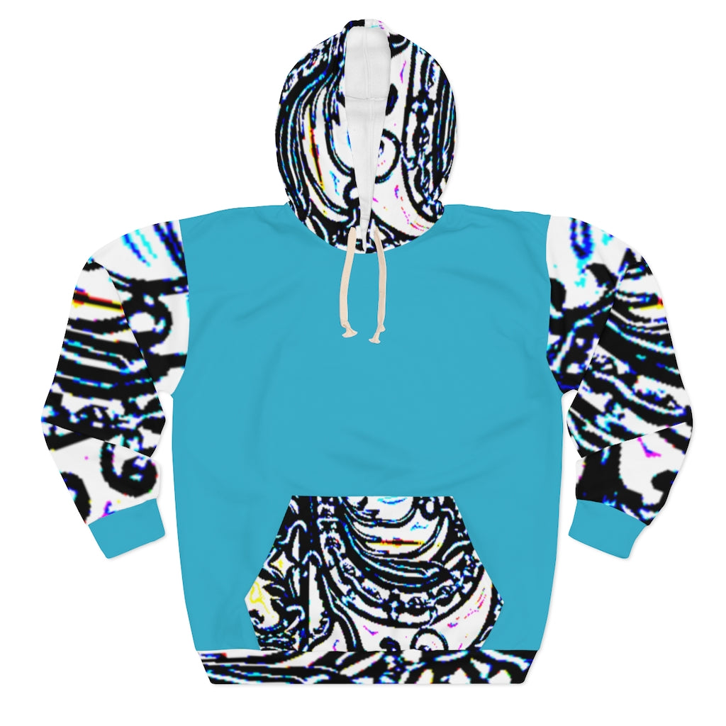 Faux Baroque Print AOP Unisex Pullover Hoodie