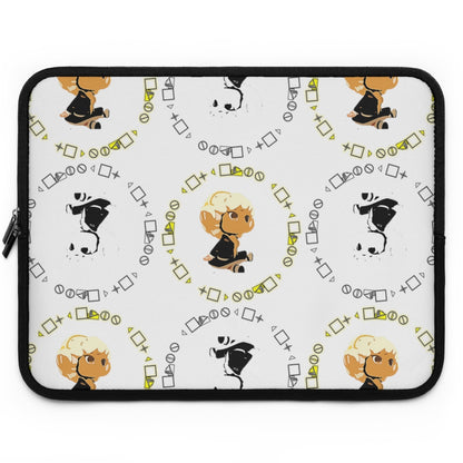 Logo Patterned Laptop Sleeve