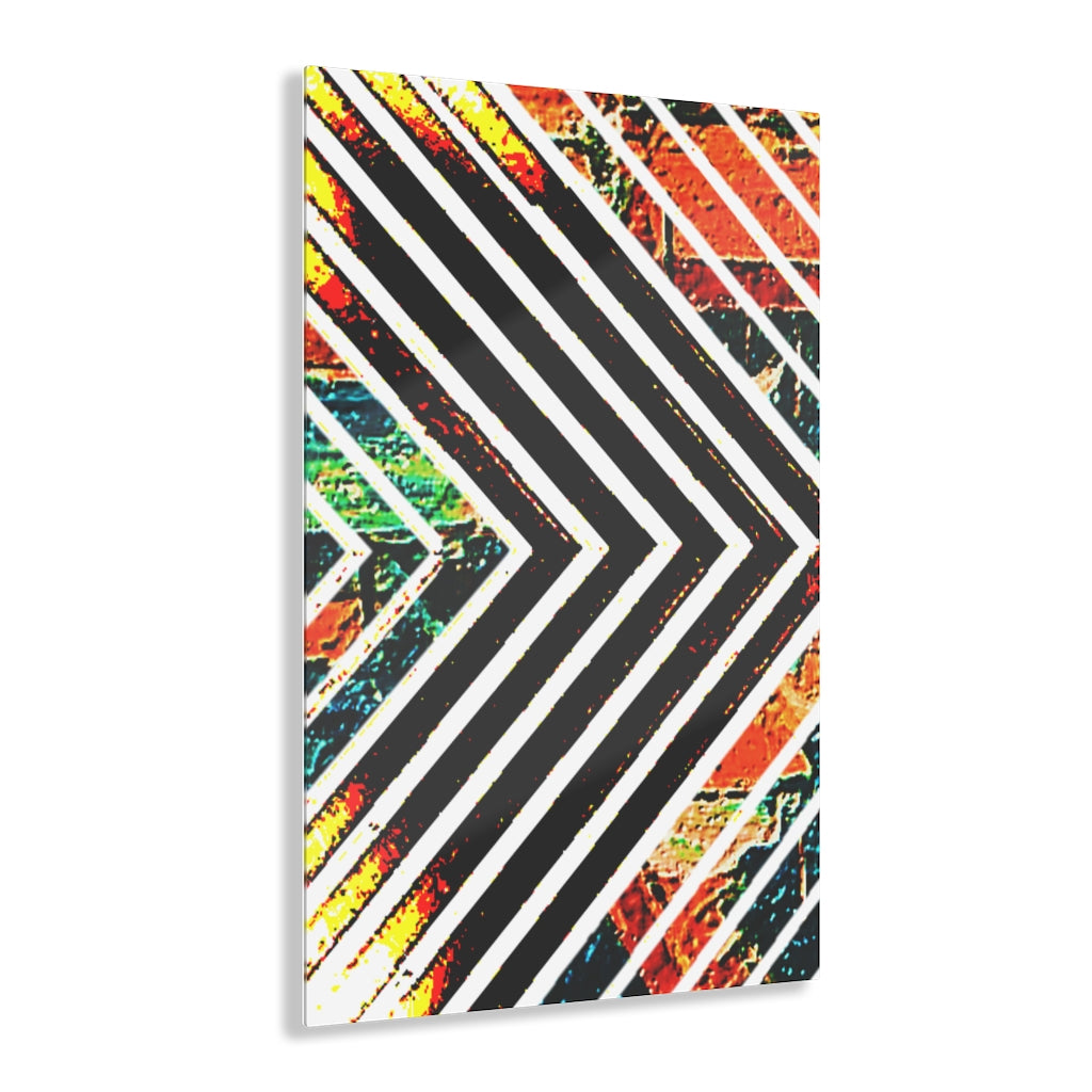 Multi-Colored Striped Acrylic Prints