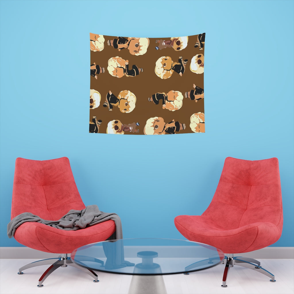 Brown Printed Wall Tapestry