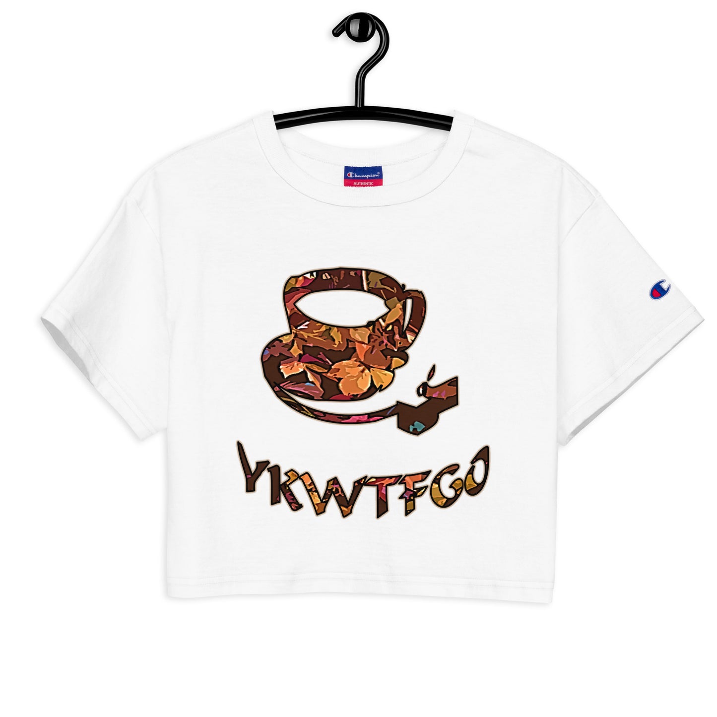 Graphic "Coffee" Champion crop top