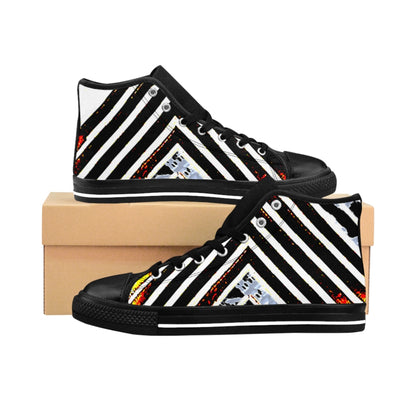 Stripped Men's High-top Sneakers