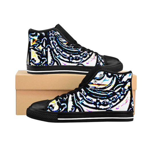 Faux Baroque Print Women's High-top Sneakers