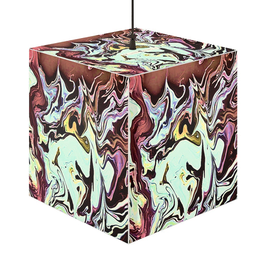 CDEJ Turquoise Marble Light Cube Lamp