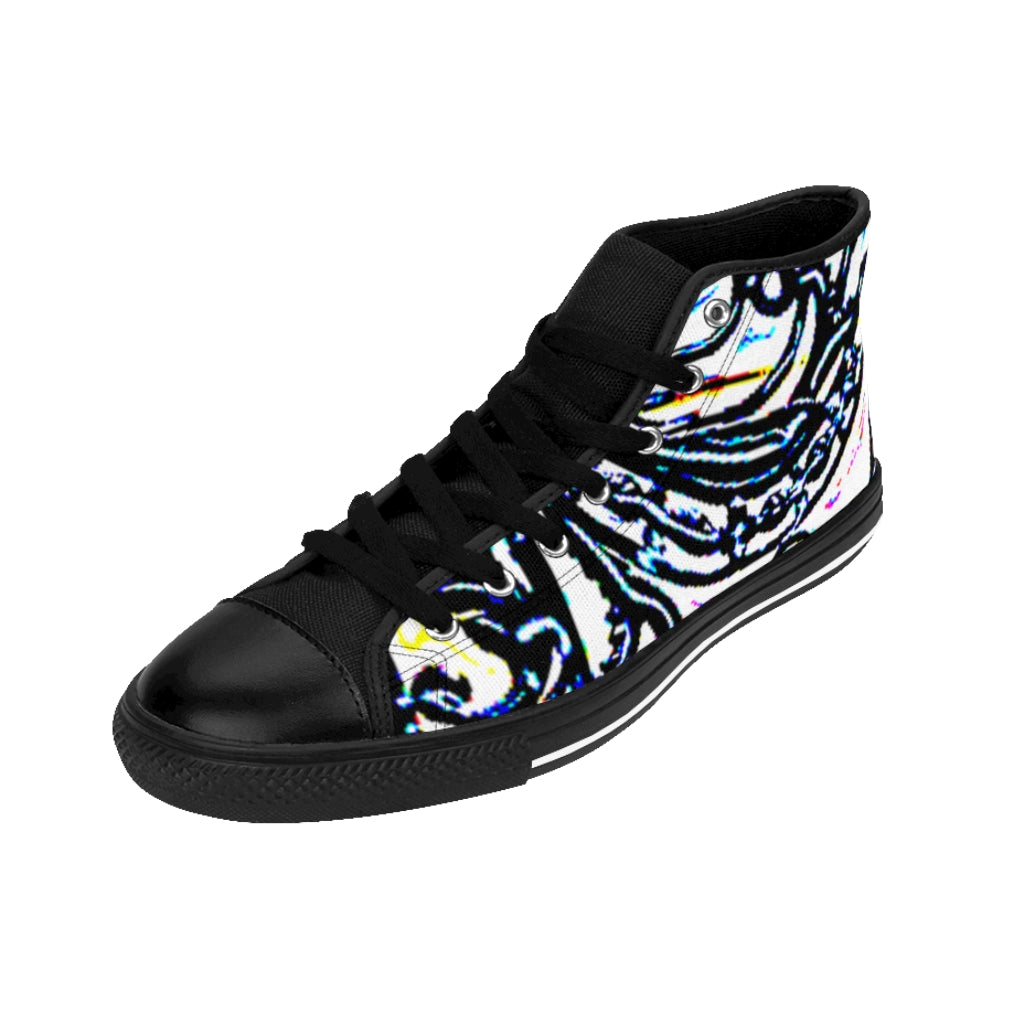 Faux Baroque Print Men's High-top Sneakers