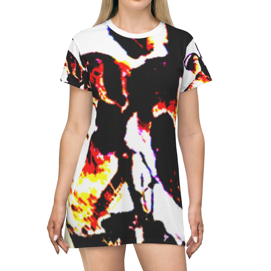 Floral All Over Print T-Shirt Dress